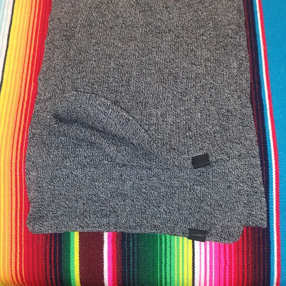 Levi's 2 Piece Beanie Hat & Scarf Set Gray NWT